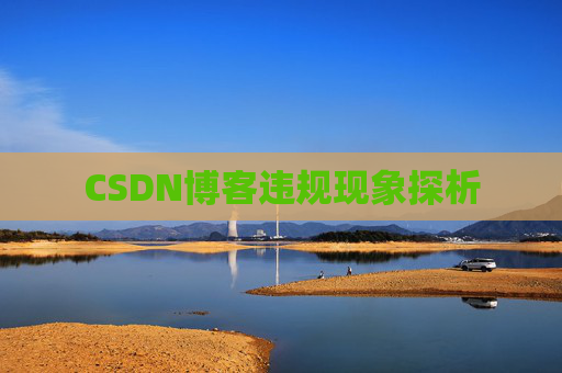 CSDN博客违规现象探析